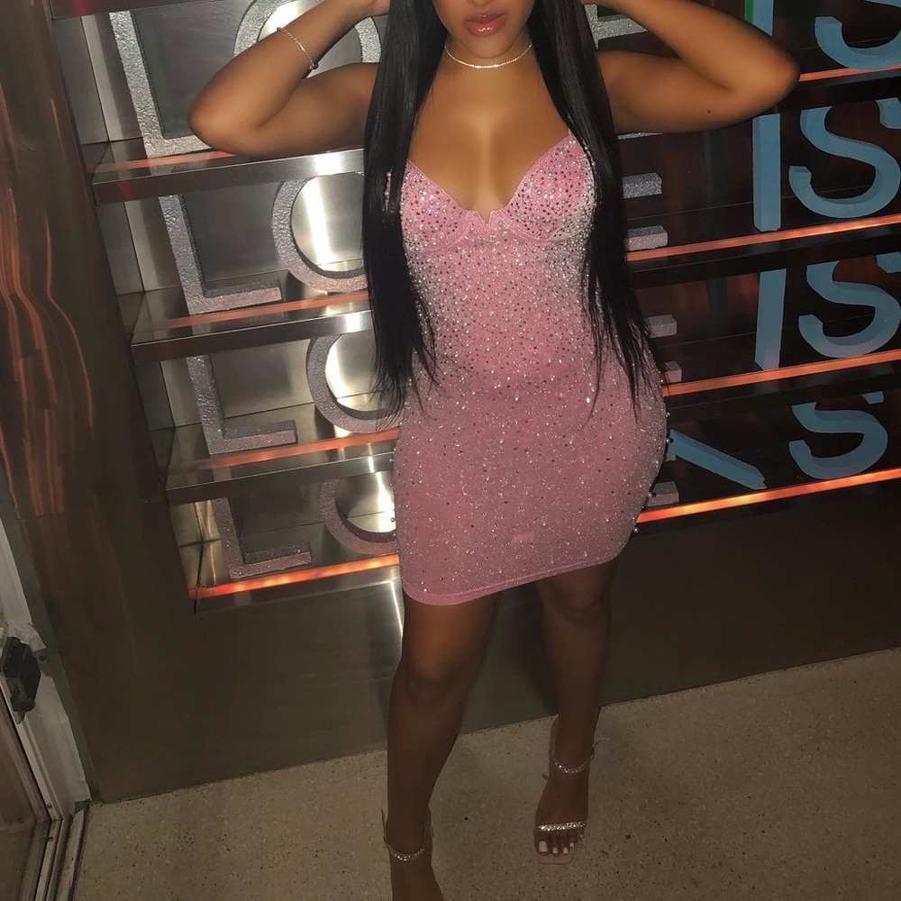 Pearly Sparkly pink dress